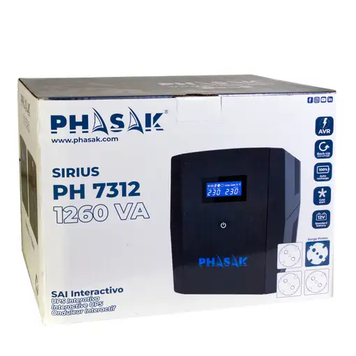 Phasak SAI Sirius Interative 1260 VA - PH 7312
