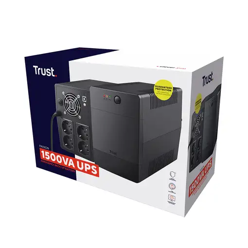 Trust Paxxon sistema de alimentación ininterrumpida (UPS) 1,5 kVA 900 W 4 salidas