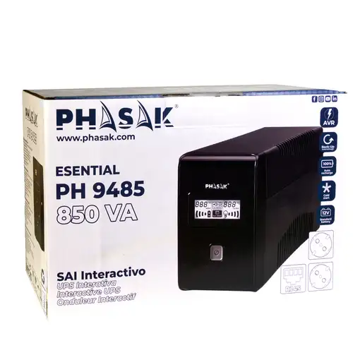 Phasak SAI Esential Interactivo 850 VA - PH 9485