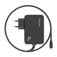 AISENS Cargador GaN 100W PD3.0 1xUSB-C 1.8m, Negro