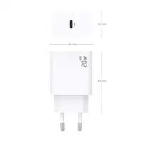 AISENS Cargador GaN 20W, 1xUSB-C PD3.0, Blanco