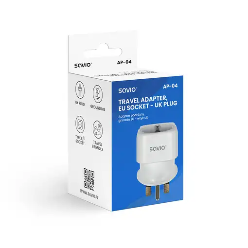 Savio AP-04 adaptador e inversor de corriente Universal 3250 W Blanco