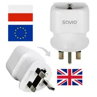 Savio AP-04 adaptador e inversor de corriente Universal 3250 W Blanco