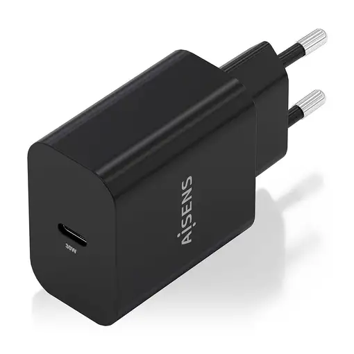 AISENS Cargador GaN 30W, 1xUSB-C PD3.0, Negro