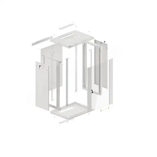 Lanberg WF01-6418-10S armario rack 18U Bastidor de pared Gris