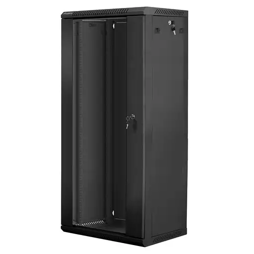 Lanberg WF01-6427-10B armario rack 27U Bastidor de pared Negro