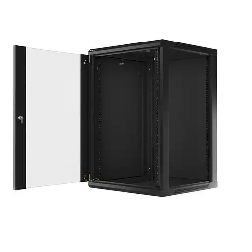 Lanberg WF01-6618-10B armario rack 18U Bastidor de pared Negro