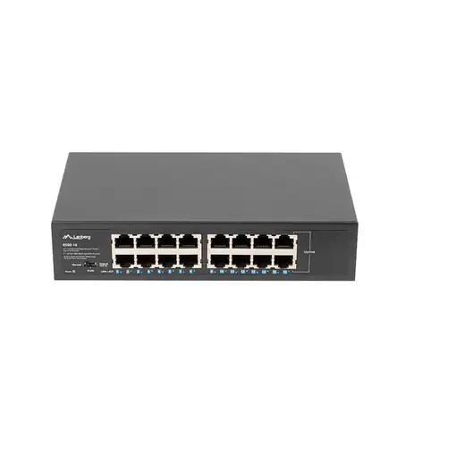 Lanberg RSGE-16 switch No administrado Gigabit Ethernet (10/100/1000) 1U Negro