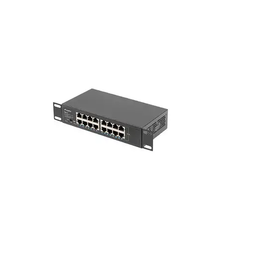 Lanberg RSGE-16 switch No administrado Gigabit Ethernet (10/100/1000) 1U Negro