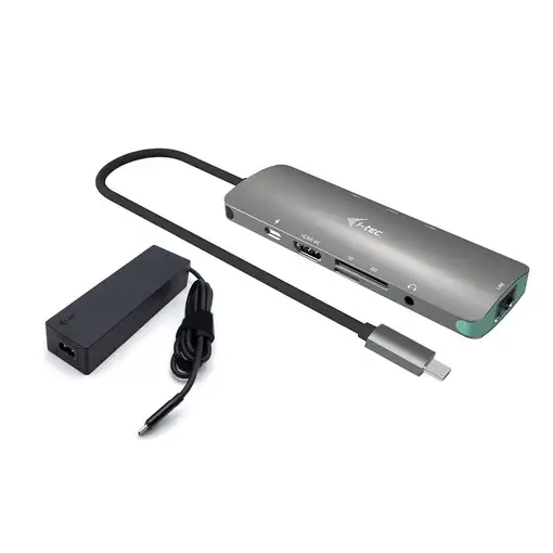 i-tec USB-C Metal Nano Docking Station 4K HDMI LAN with Power Delivery 100W + Univ