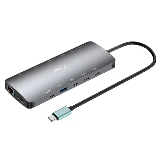 i-tec Metal USB-C Nano 3x Display Dock, 2x HDMI 1x USB-C video + Power Delivery 14