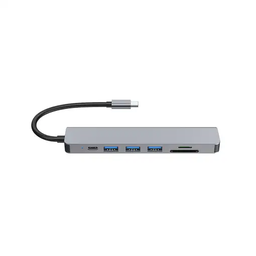 Equip 133494 Adaptador multifunción USB-C 7 en 1, HDMI 4K/60Hz, USB 3.2 Gen1 x 3 ,