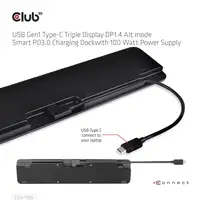CLUB3D USB Gen1 Type-C Triple Display DP1.4 Alt mode Smart PD3.0 Charging Dock con