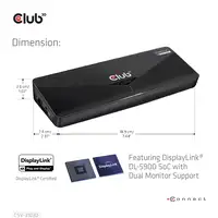 CLUB3D SenseVision USB 3.0 4K UHD Docking Station