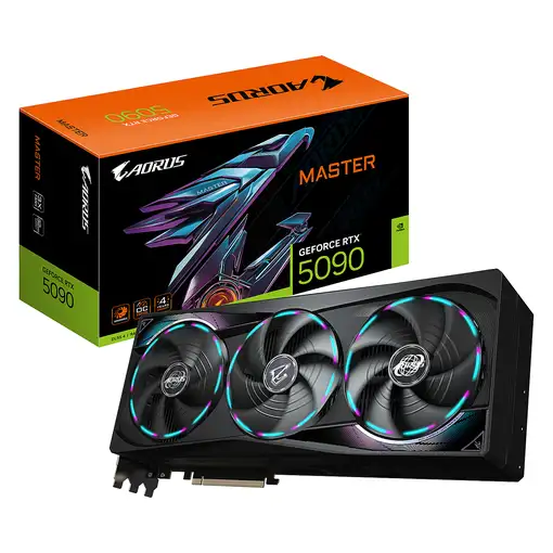 GIGABYTE AORUS GeForce RTX 5090 MASTER 32G Tarjeta Gráfica - 32GB GDDR7, 512 bits,