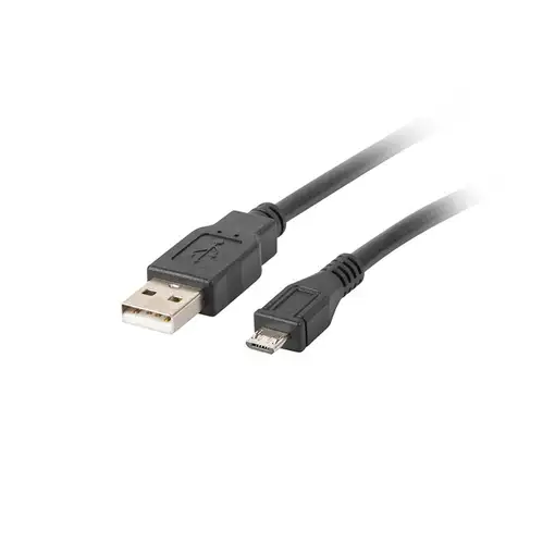 Lanberg CA-USBM-10CC-0010-BK cable USB USB 2.0 1 m Micro-USB B USB A Negro