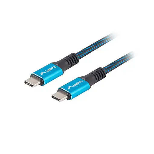 Lanberg CA-CMCM-45CU-0005-BK cable USB USB4 Gen 2x2 0,5 m USB C Negro, Azul