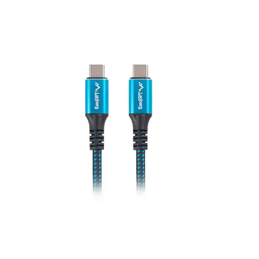 Lanberg CA-CMCM-45CU-0005-BK cable USB USB4 Gen 2x2 0,5 m USB C Negro, Azul