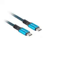 Lanberg CA-CMCM-45CU-0005-BK cable USB USB4 Gen 2x2 0,5 m USB C Negro, Azul