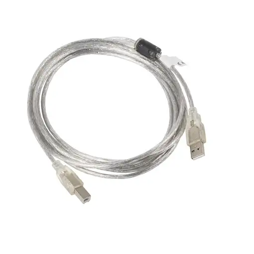 Lanberg CA-USBA-12CC-0030-TR cable USB USB 2.0 3 m USB B Transparente