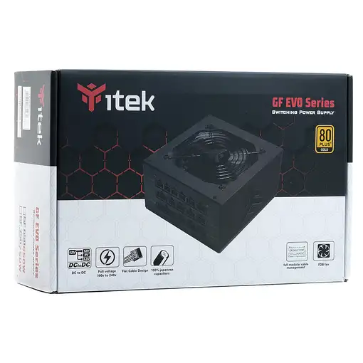 itek GF650 unidad de fuente de alimentación 650 W 24-pin ATX ATX Negro