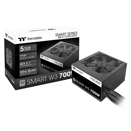 Thermaltake Smart W3 unidad de fuente de alimentación 700 W 24-pin ATX ATX Negro
