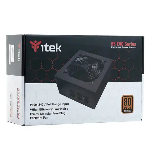 itek BS650 unidad de fuente de alimentación 650 W 24-pin ATX ATX Negro
