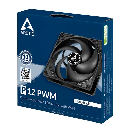 ARCTIC P12 PWM Carcasa del ordenador Ventilador 12 cm Negro