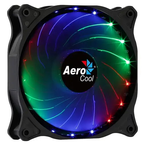 Aerocool COSMO12FRGB Ventilador PC 12cm LED RGB Conector Molex Silencioso Negro