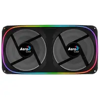 Aerocool ASTRO24 Doble Ventilador PC 12cm ARGB LED Soporte Antivibración Negro