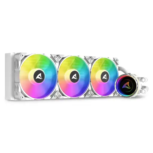 Sharkoon S90 Procesador Sistema de refrigeración líquida todo en uno 12 cm Blanco