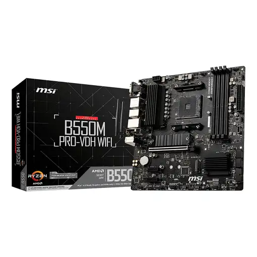 MSI B550M PRO-VDH WIFI placa base AMD B550 Zócalo AM4 micro ATX