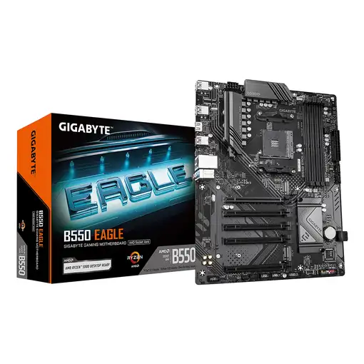 GIGABYTE B550 EAGLE Placa base - Procesadores AMD Ryzen serie 5000 G, VRM de 10+3+