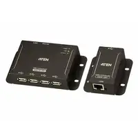 ATEN Extensor USB 2.0 por Cat 5 con hub de cuatro puertos (hasta 50 m)