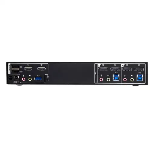 ATEN Matriz de vídeo en formato compacto KVM DisplayPort 4K dual display de 2 puer