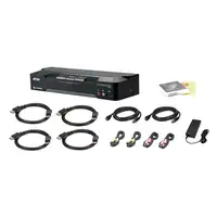 ATEN Matriz de vídeo en formato compacto KVM DisplayPort 4K dual display de 2 puer