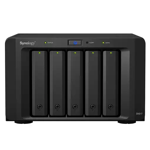 Synology DX517 unidad de disco multiple 0 TB Escritorio Negro
