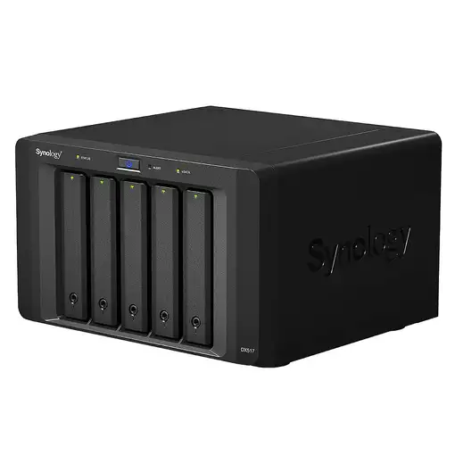 Synology DX517 unidad de disco multiple 0 TB Escritorio Negro