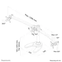 Neomounts FPMA-D700DD3 Soporte para monitor 10-27"