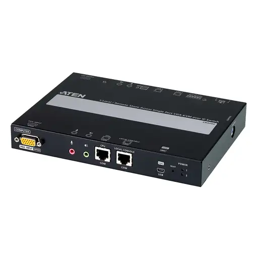 ATEN 1 switch KVM a través de IP VGA de un solo puerto para acceso a recurso compa