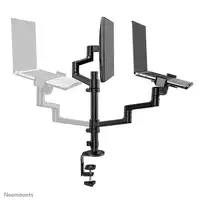 Neomounts DS20-425BL2 Brazo de monitor con soporte para portátil 17-27" - ahorro d