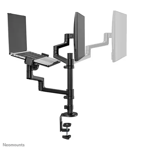 Neomounts DS20-425BL2 Brazo de monitor con soporte para portátil 17-27" - ahorro d