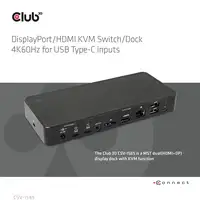 CLUB3D Nombre del producto: Conmutador/base de conexión KVM DisplayPort™/HDMI™ 4K6