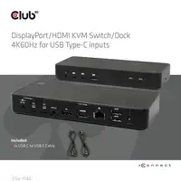 CLUB3D Nombre del producto: Conmutador/base de conexión KVM DisplayPort™/HDMI™ 4K6