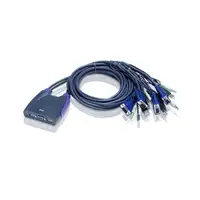 ATEN Switch KVM formato cable VGA/Audio USB de 4 puertos (0,9m y 1,2m)