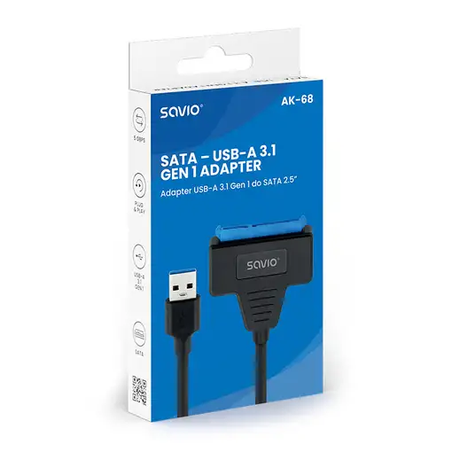 Savio K-68 tarjeta y adaptador de interfaz USB 3.2 Gen 1 (3.1 Gen 1)