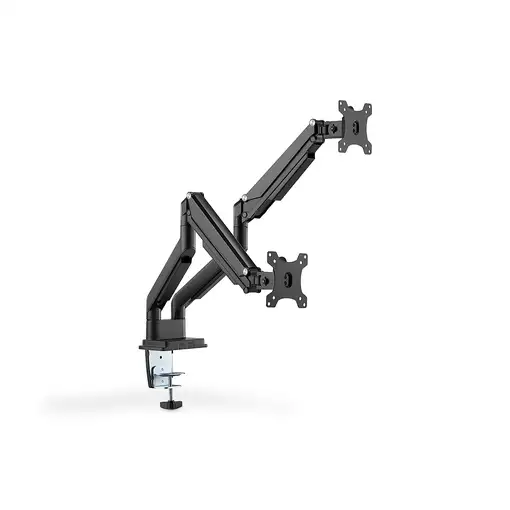 Digitus Soporte de monitor universal doble con muelle neumático y fijación a presi