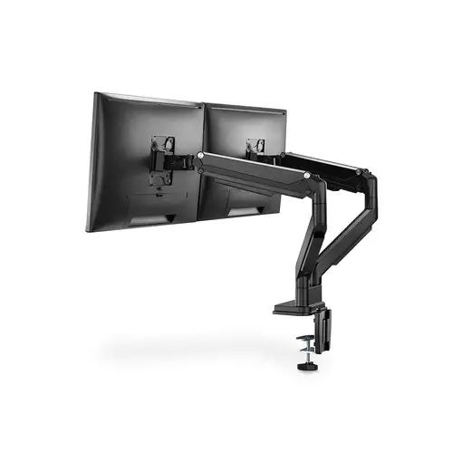 Digitus Soporte de monitor universal doble con muelle neumático y fijación a presi