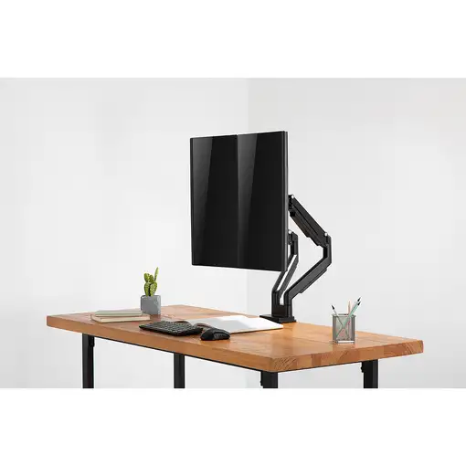 Digitus Soporte de monitor universal doble con muelle neumático y fijación a presi