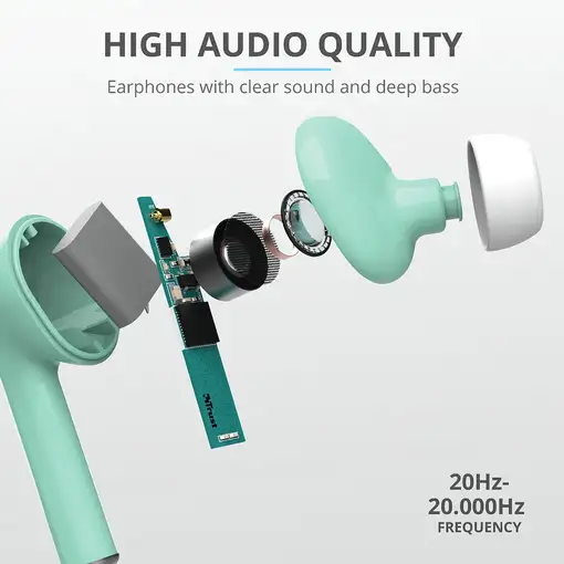 Trust Nika Auriculares True Wireless Stereo (TWS) Dentro de oído Llamadas/Música B